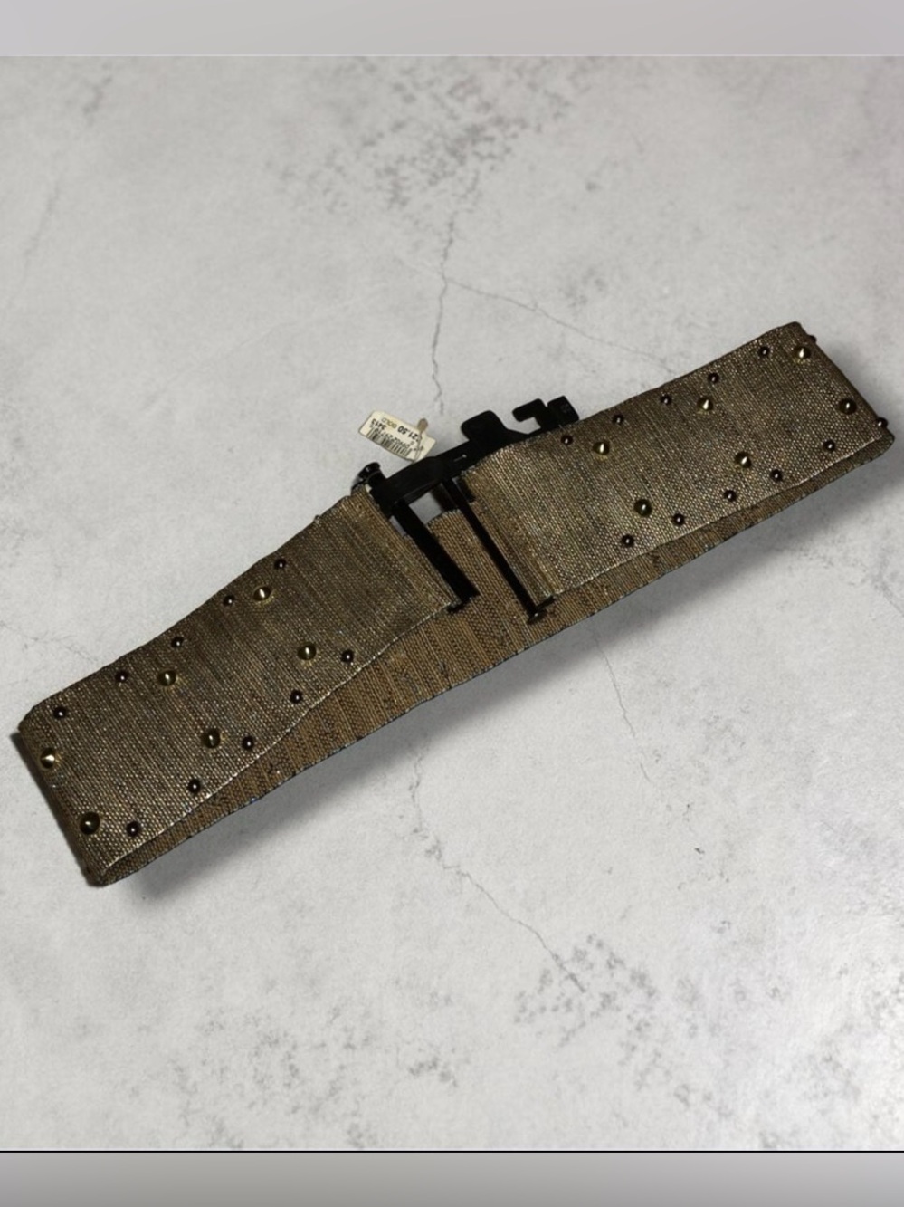 Studded Elastic Waist Belt in Bronze